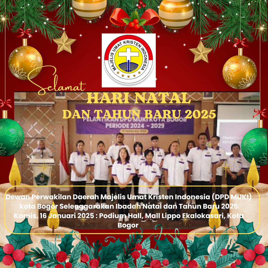 Merah Simple Ucapan Selamat Hari Natal dan Tahun Baru Instagram Postingan