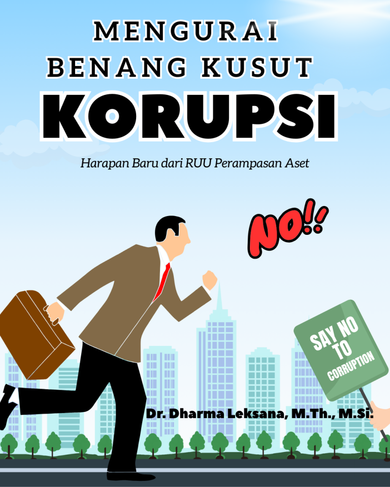Biru dan Hijau Ilustrasi Tolak Korupsi Kiriman Instagram