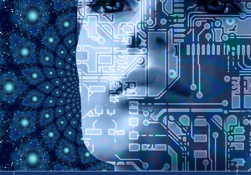 Blue White Simple Modern Technology Book Cover